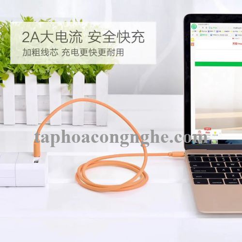 Ugreen 10665 25CM Màu Cam Cáp Usb 2.0 Sang Type C mạ vàng US141 30010665
